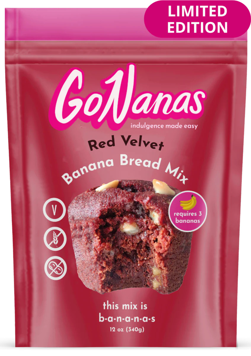 Red Velvet Banana Bread Mix | GoNanas | GoNanas