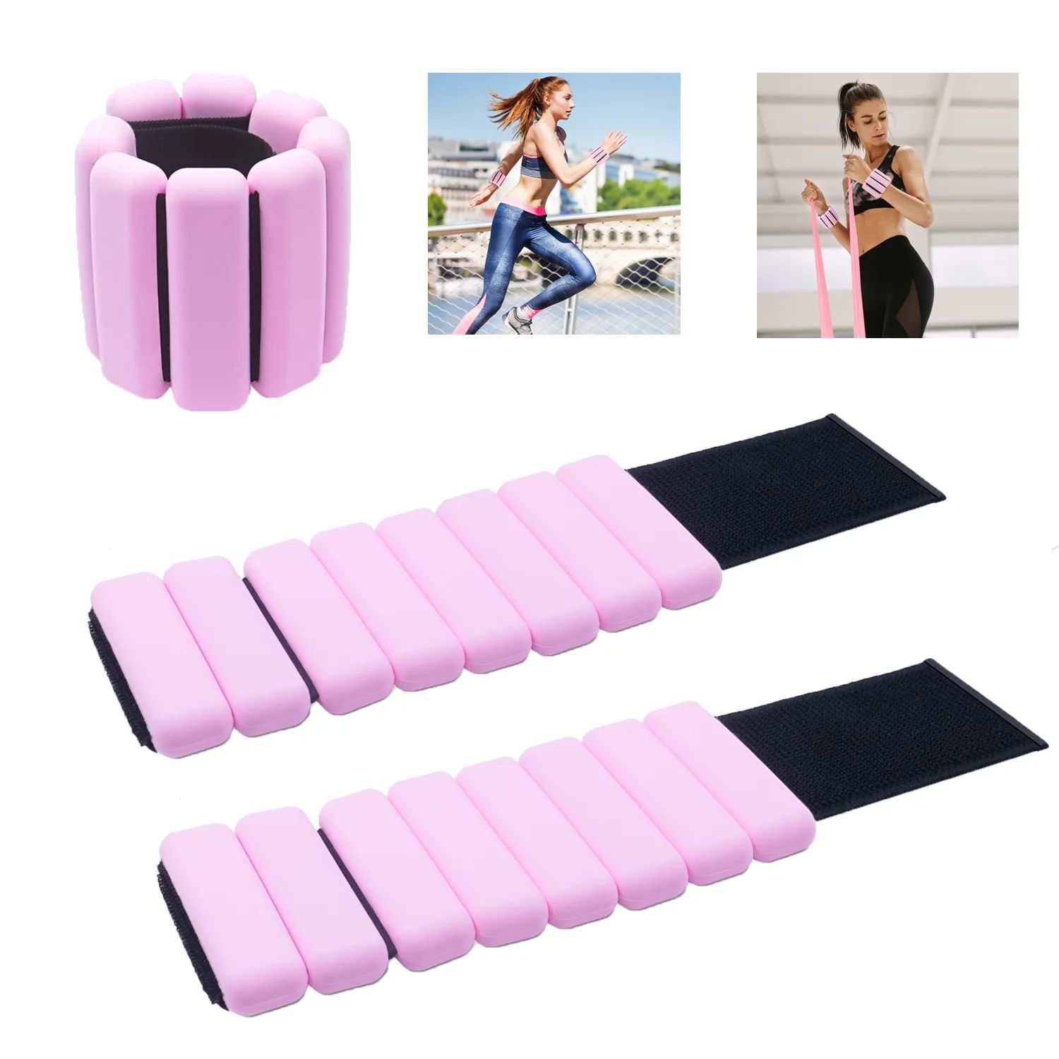 Durable Pink Ankle Weights& Wrist Weight Bracelets Set, 0.5 Pound Each(2 Per Set) Small Dumbbells... | Walmart (US)
