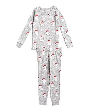 Big Kids 2pc Santa Pajama Set | TJ Maxx