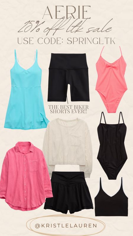 25% off at Aerie sitewide!! Aerie is my favorite place to get biker shorts, activewear, and swimwear! Their pieces are great quality & affordable! Copy the promo code for more sale details.

Activewear, loungewear, matching set, swimwear, vacation inspo, Resortwear 

#LTKswim #LTKSpringSale #LTKfindsunder50