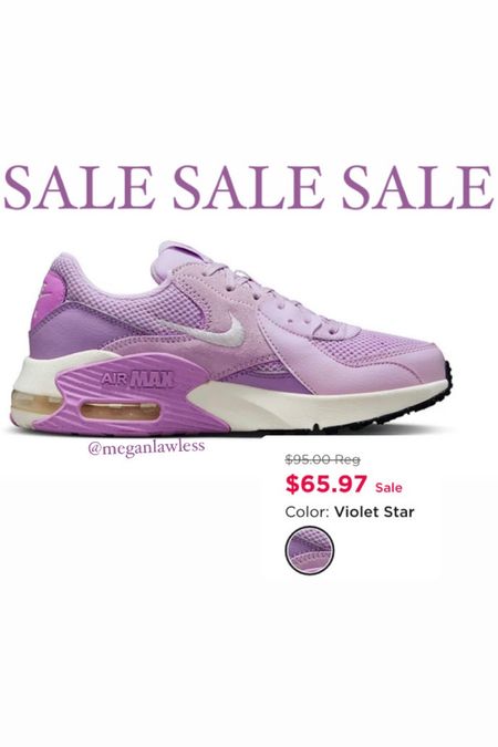Nike on sale, Nike Air Max Excee Women's Shoes, lavender Nike, spring sneaker, game day, purple sneaker, women’s shoes 

#LTKfitness #LTKfindsunder100 #LTKshoecrush