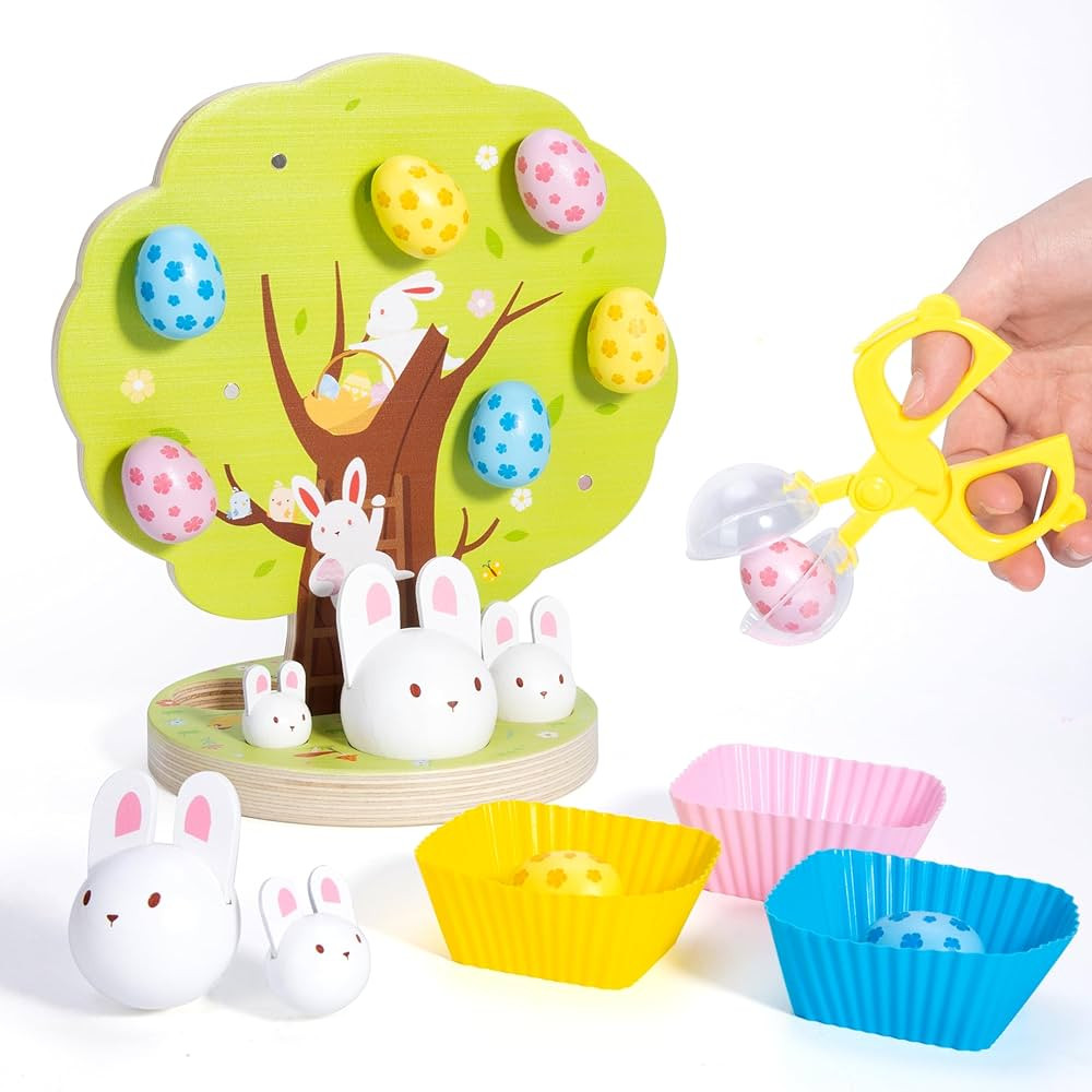 Easter Toys for Toddlers, Magnetic Easter Eggs, Picking Easter Bunny Toy, Montessori Toys for 3 4... | Amazon (US)