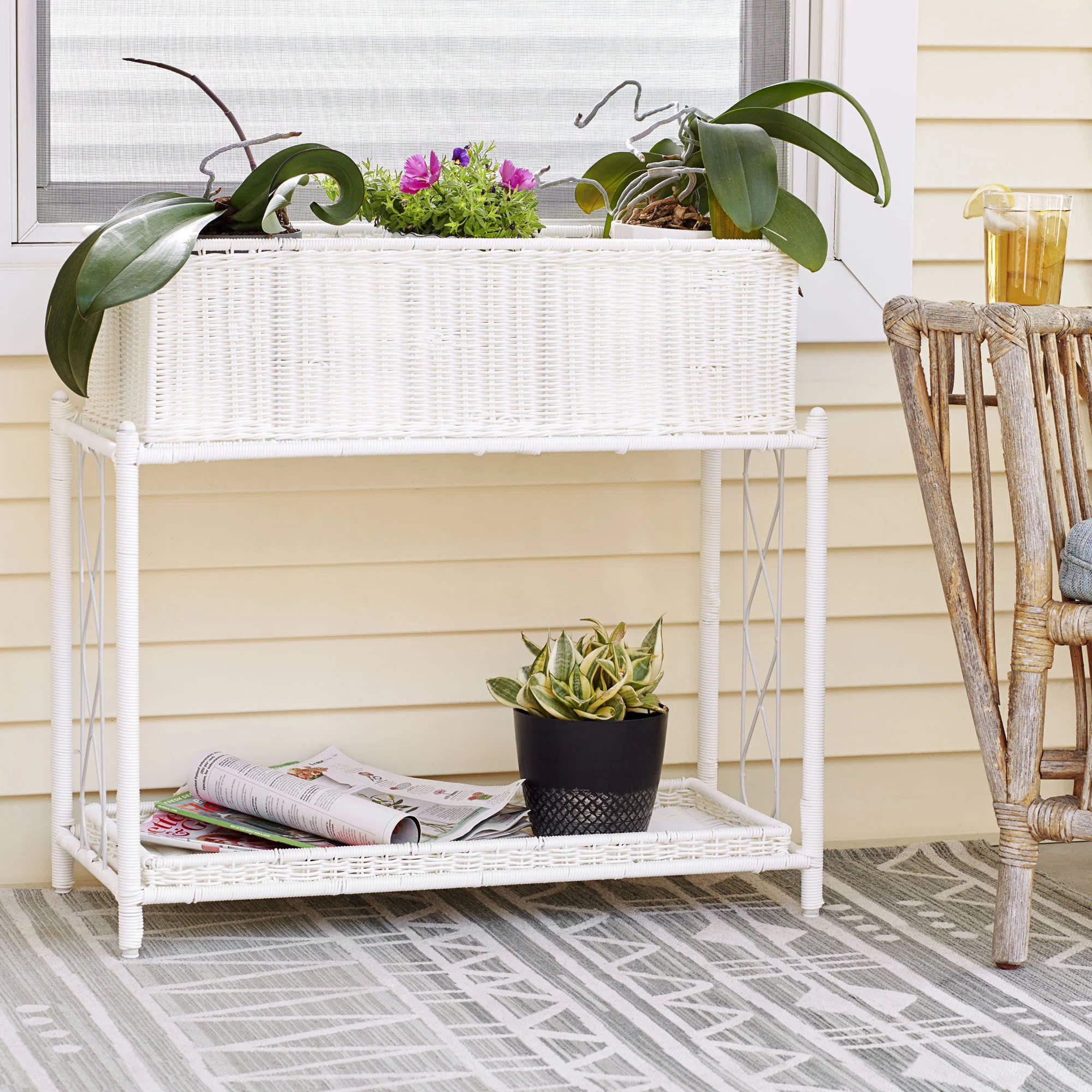 Highland Dunes Garza Resin Elevated Planter & Reviews | Wayfair | Wayfair North America