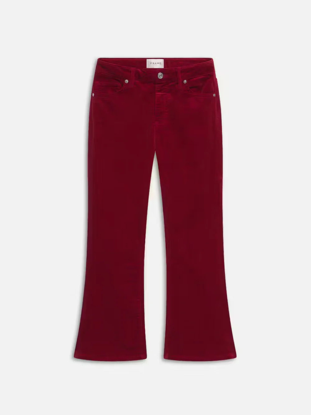Le Crop Mini Boot Corduroy  in  Paprika | Frame Denim