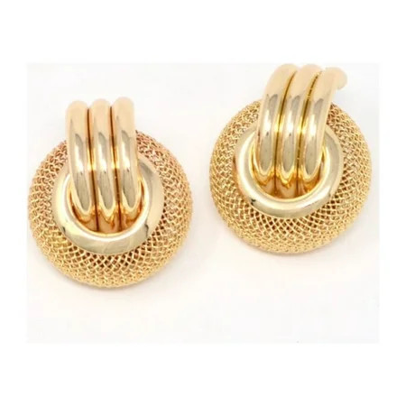 Circle Gold Stud Earrings Bold Round Statement Earrings Party Earrings Gift for Her Bridesmaid s Gift Two Tone Earrings | Walmart (US)