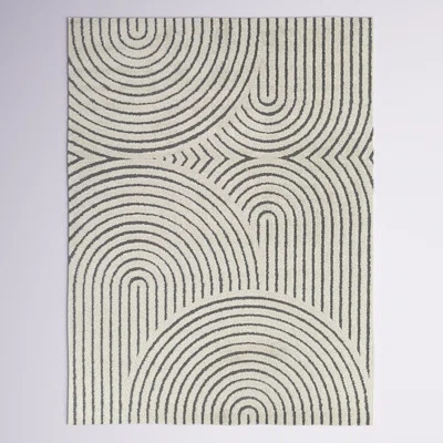 Ayjah Cream Modern Geometric Area Rug | Wayfair North America