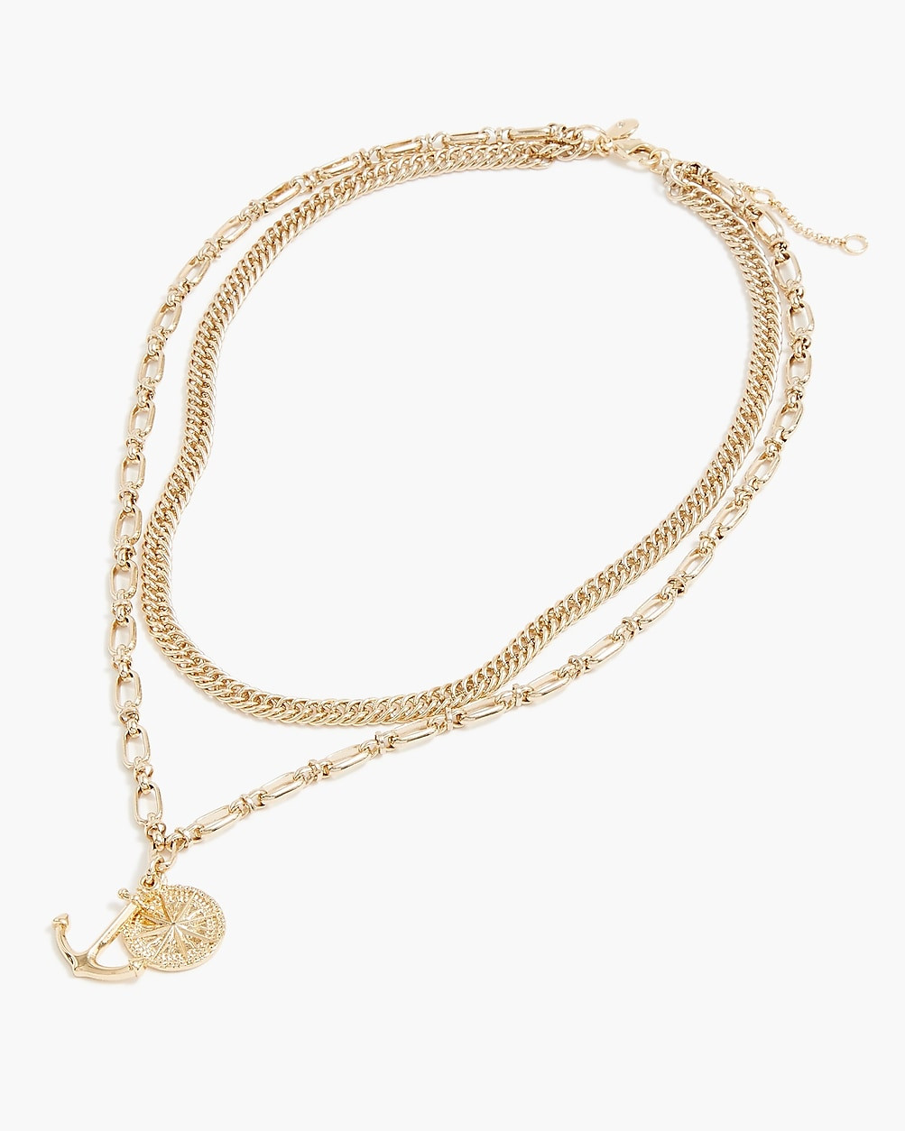 Anchor charm layering necklace | J.Crew Factory