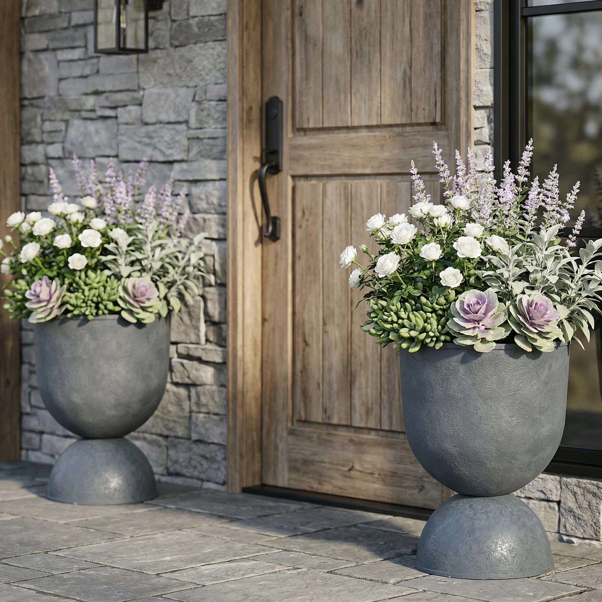 18.3 Inch Tall PE Tumbler-shaped Planter Pots (Set of 2) | Wayfair North America
