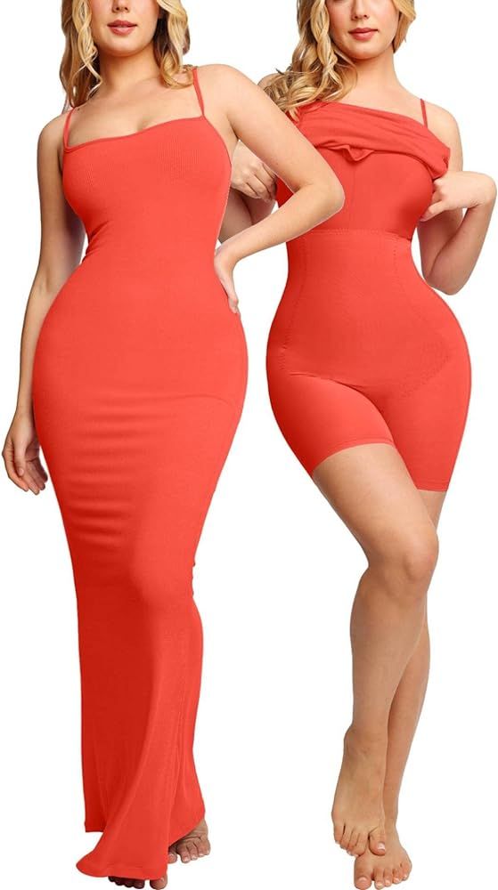 Popilush Shapewear Dress 9 in 1 Summer Dress with Built in Shapewear Bodycon Slip Maxi Lounge Dre... | Amazon (US)