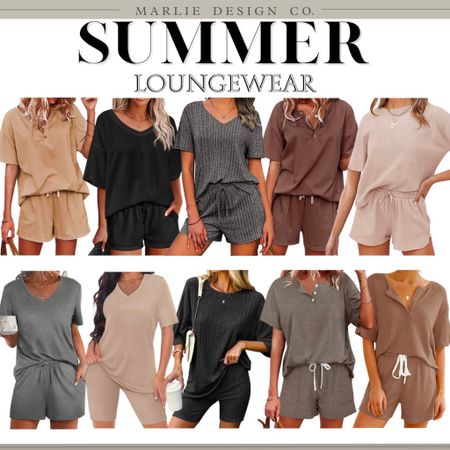 Summer Loungewear Sets | v neck loungewear | biker shorts | summer style | Amazon fashion | neutral loungewear | comfortable fashion | pajamas 

#LTKunder50 #LTKcurves #LTKtravel