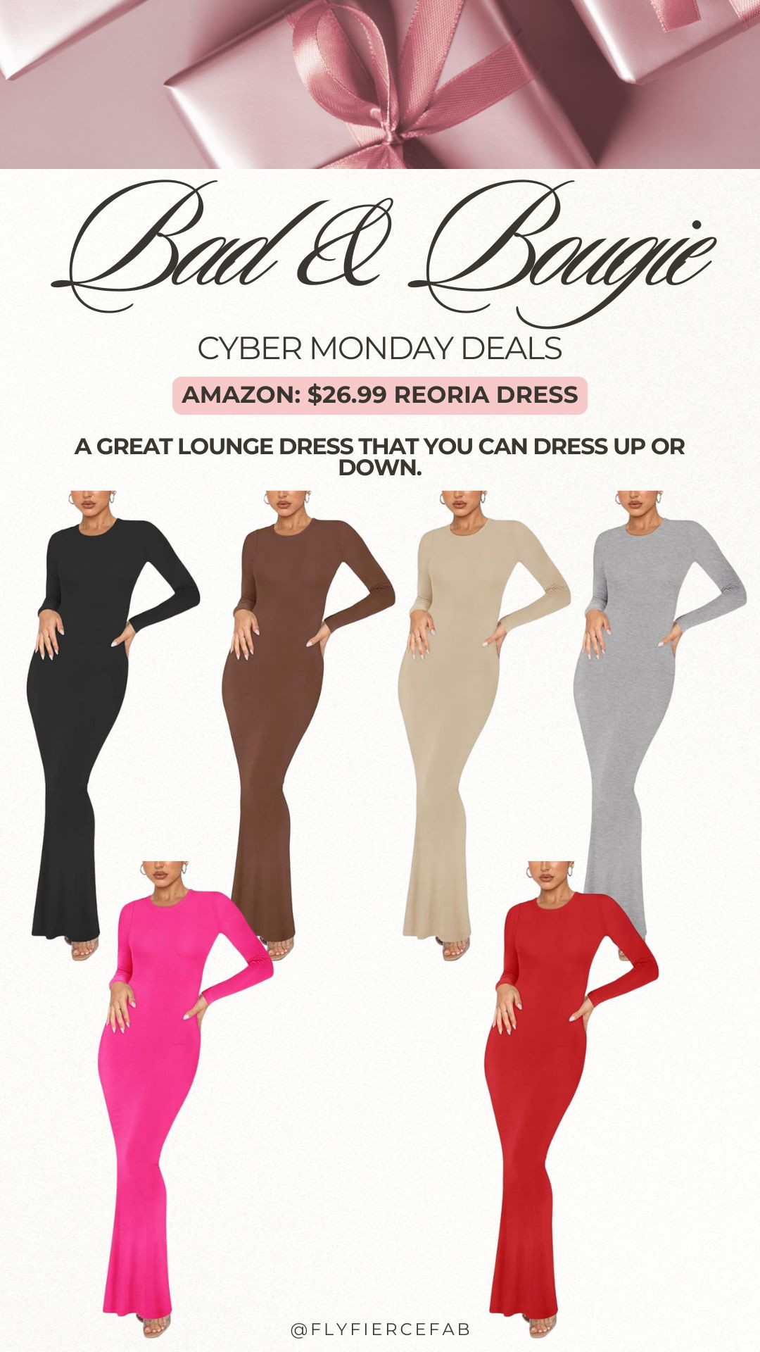 If you're looking for some cute lounge dresses that you can dress up or down, check out this Cyber Monday deal on the viral Reoria dress! It's currently $26.99 on Amazon 🛍️✨. This is also a great gift idea.

The style of the dress is SKIMS inspired, and as it's long sleeves it's great option for winter outfits. You could style it with some casual holiday outfits too! 🎅🏾🎄

The dress is said to be super stretchy and figure-flattering, so I ordered one in brown (size small). I'll report back to show y'all how it looks!

🎅🏾 Gifts for her 

 

#LTKCyberWeek #LTKGiftGuide #LTKHoliday