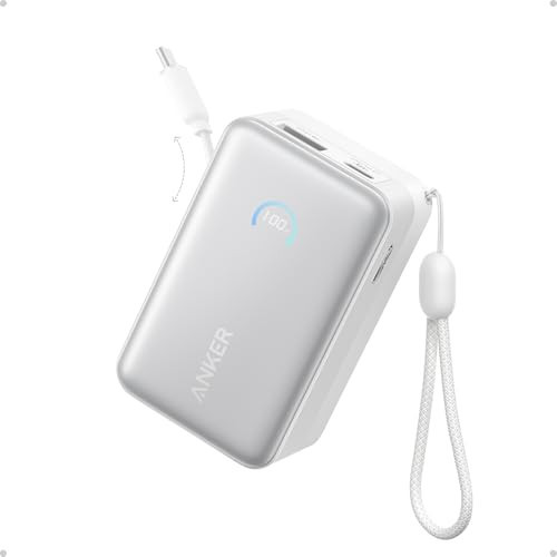 Anker Nano Portable Charger, 10,000mAh 45W Max Compact Power Bank, Travel Essential Phone Battery Pack with 2.3 ft InstaCord Retractable Cable for iPhone 17/16 Series, iPad, Galaxy, Pixel, and More | Amazon (US)