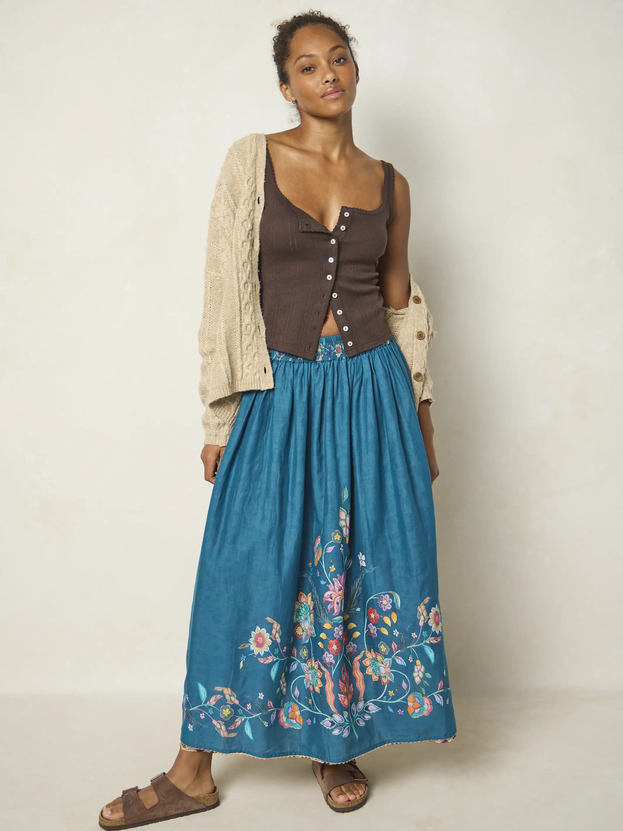 Emory Reversible Cotton Maxi Skirt | Natural Life