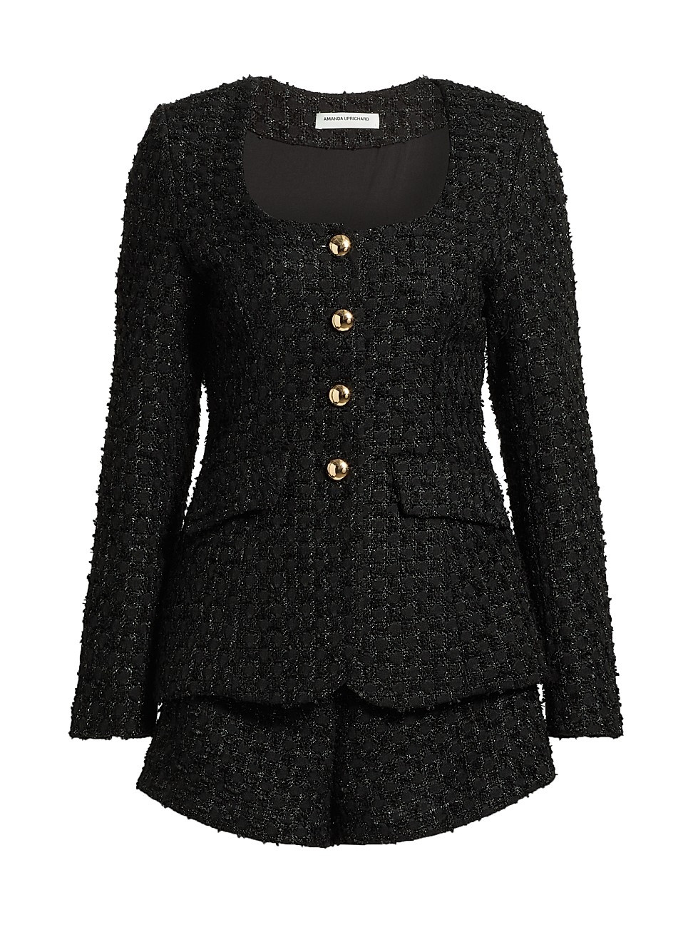 Women's Kya Tweed Romper - Black - Size Medium | Saks Fifth Avenue