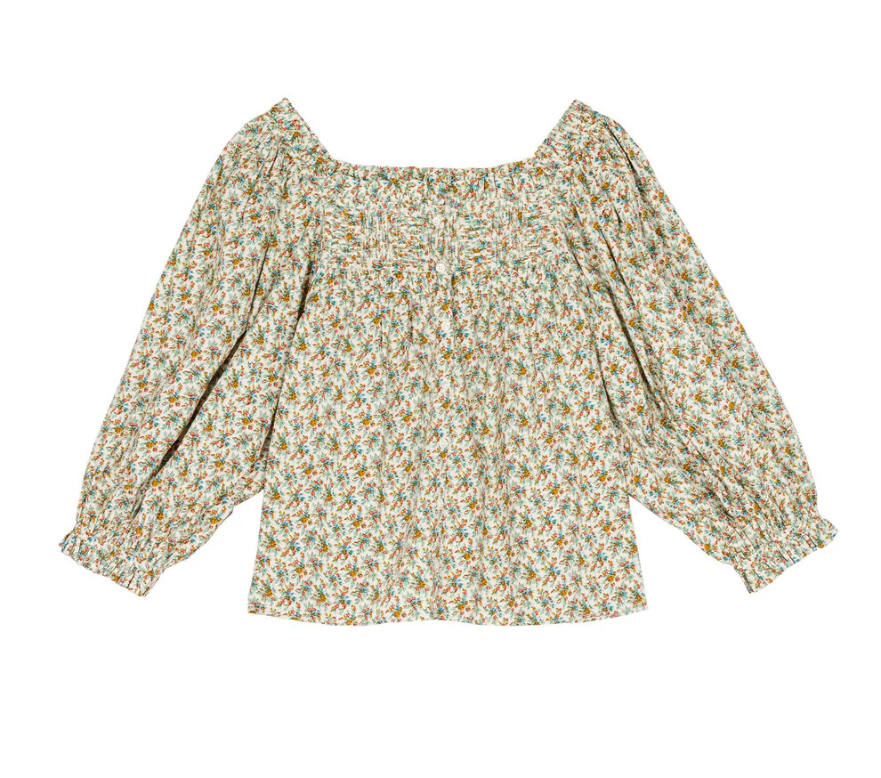 CLAUDETTE TOP - CRÈME FLEURS D'AVIGNON | DÔEN | DOEN