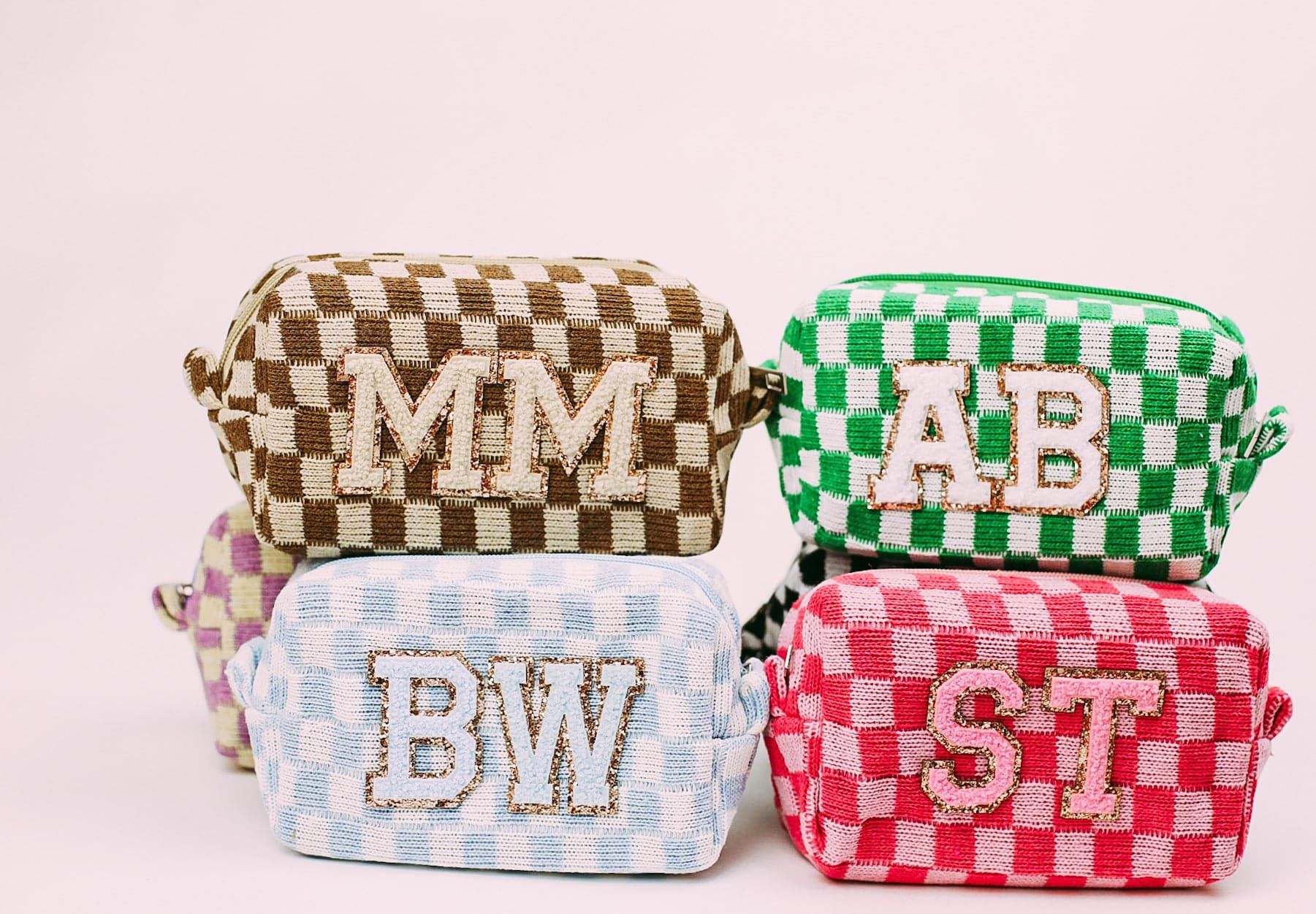 Checkered Mini Makeup Bag | KenzKustomz