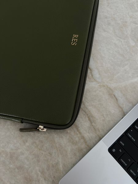 MacBook green leather travel case. 

#LTKfindsunder100 #LTKU #LTKGiftGuide