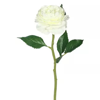 Artificial (Pk/6) Rose Stem (13") White - Vickerman | Target