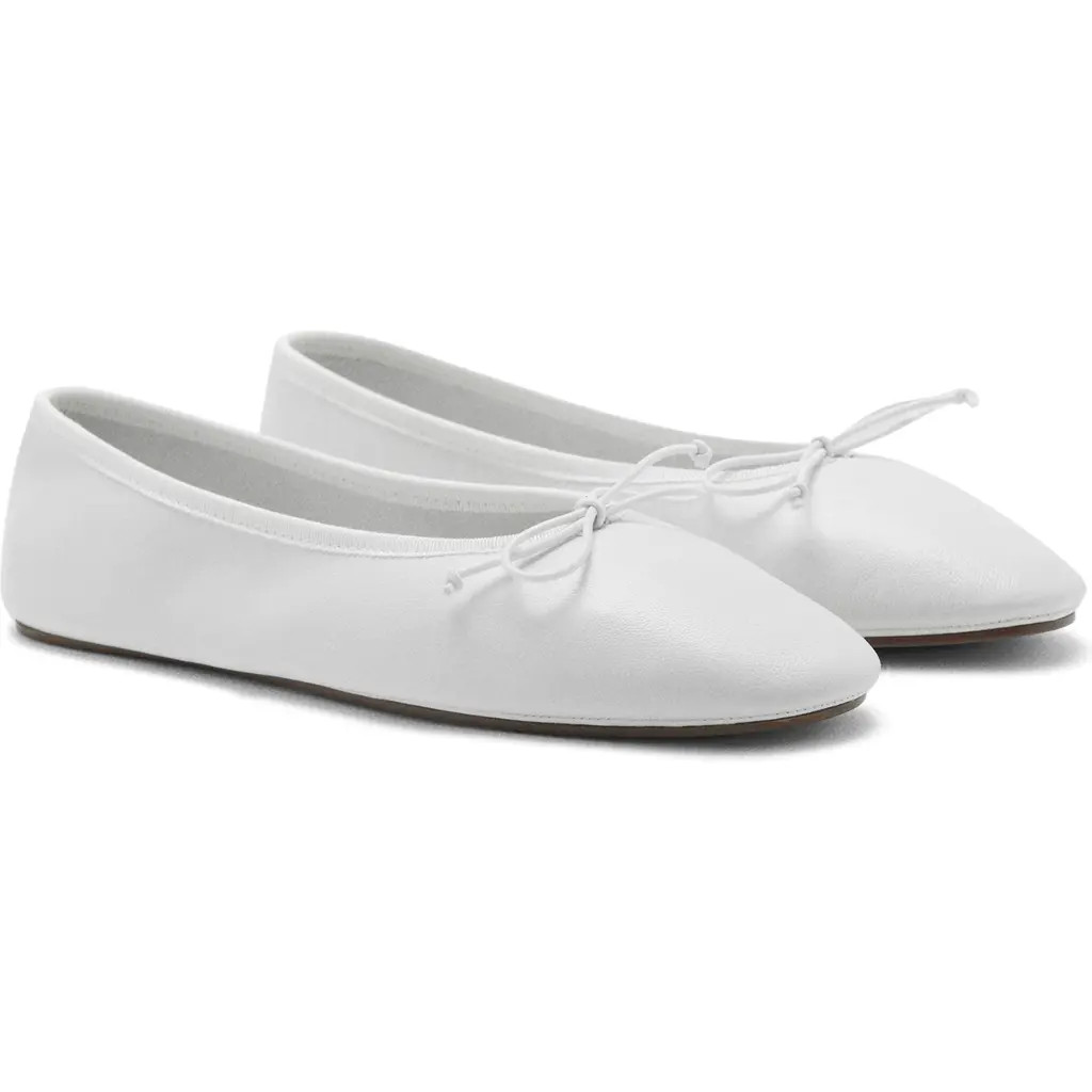 MANGO Ballet Flat in White at Nordstrom, Size 39 | Nordstrom
