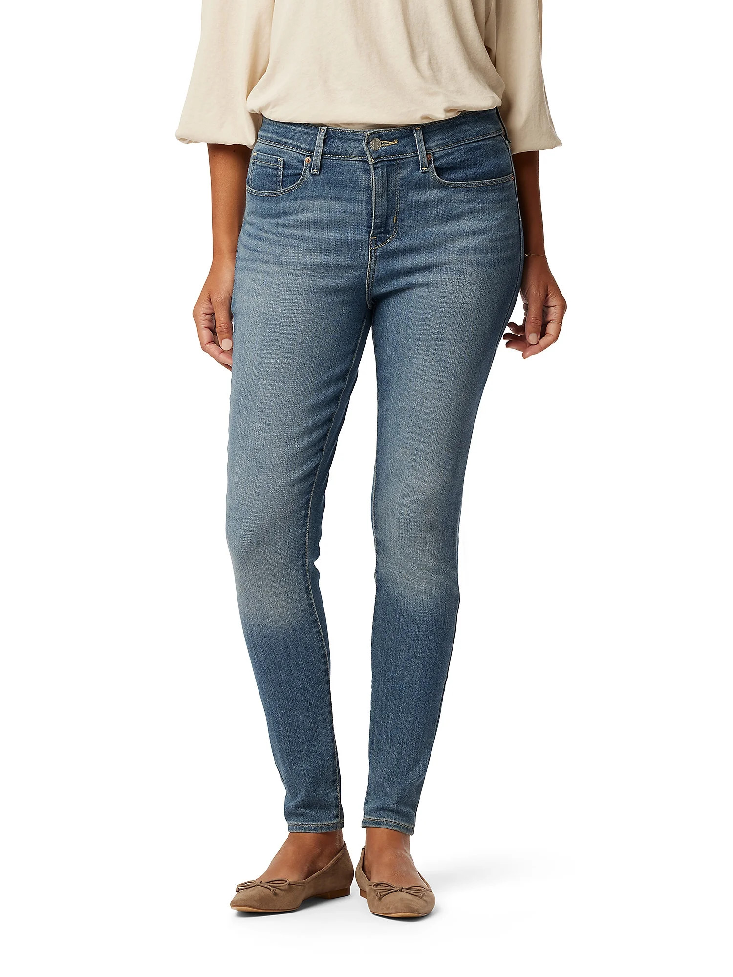 Levi Strauss Signature Women's and Women's Plus Mid Rise Skinny Jeans, Available in 27", 29", 31"... | Walmart (US)