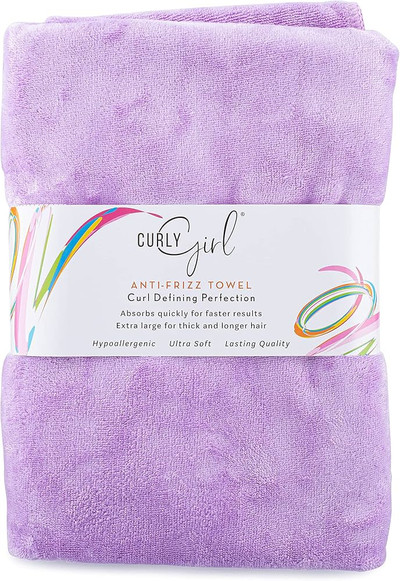 Curly Girl Microfiber Hair Towel - Anti-Frizz, Absorbent, Fast Drying - for Curly Hair - Microfib...