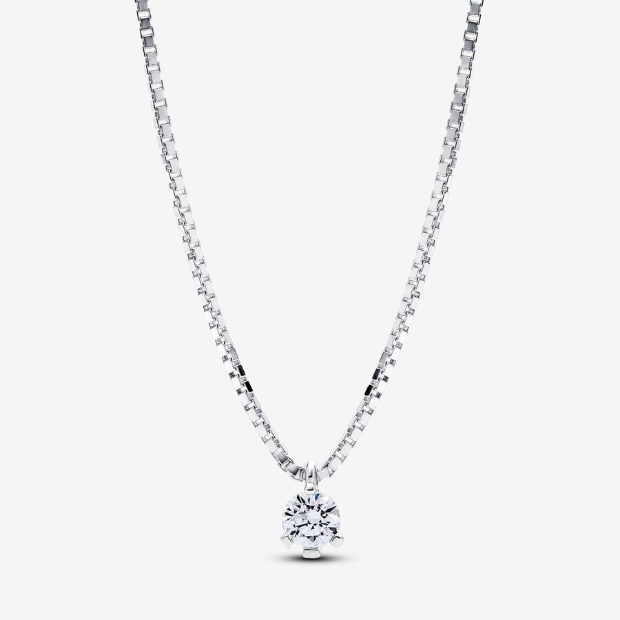 Pandora Nova Lab-grown Diamond Pendant Necklace 0.25 carat tw Sterling Silver | Pandora US
