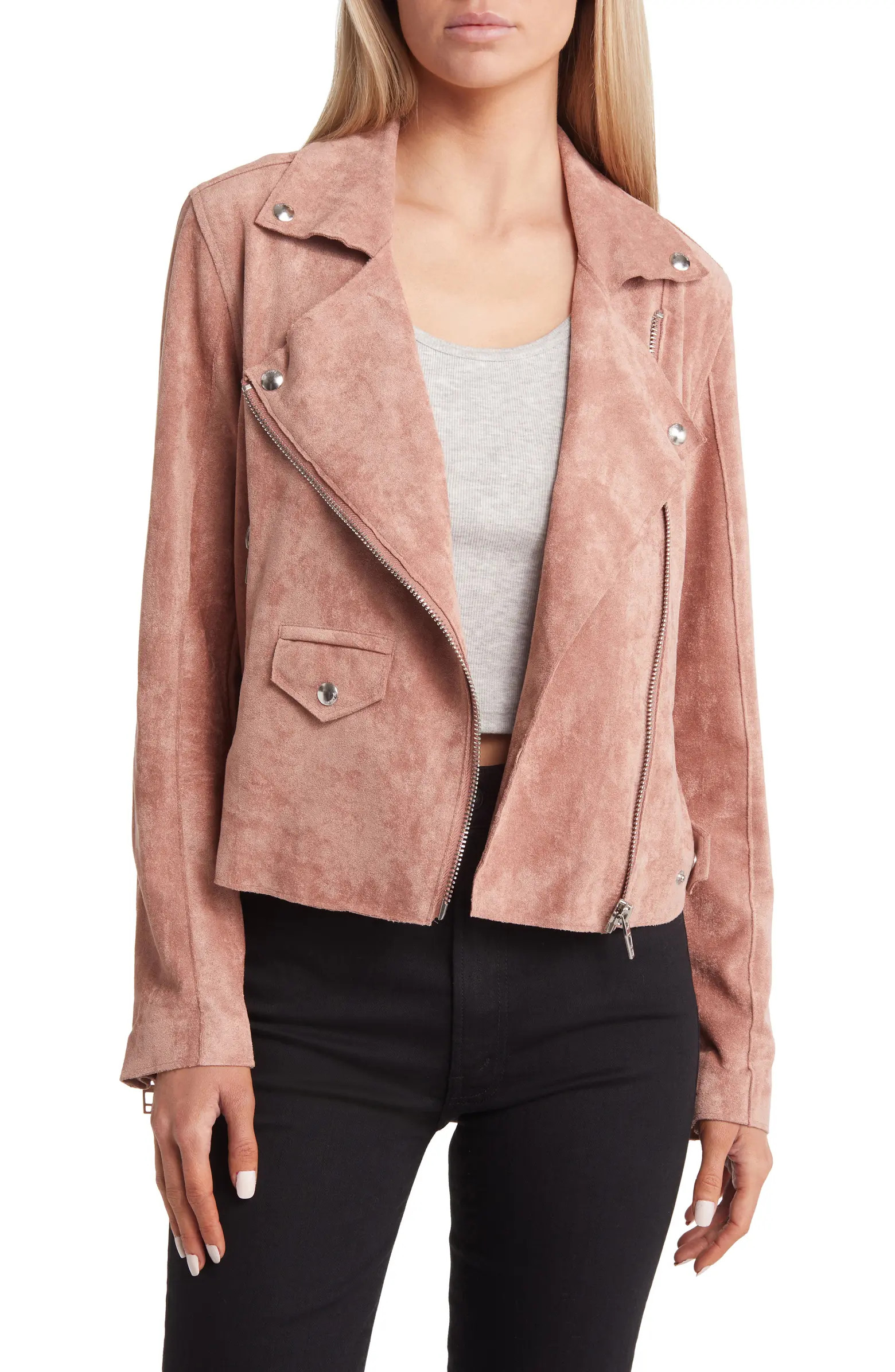 Faux Suede Moto Jacket | Nordstrom
