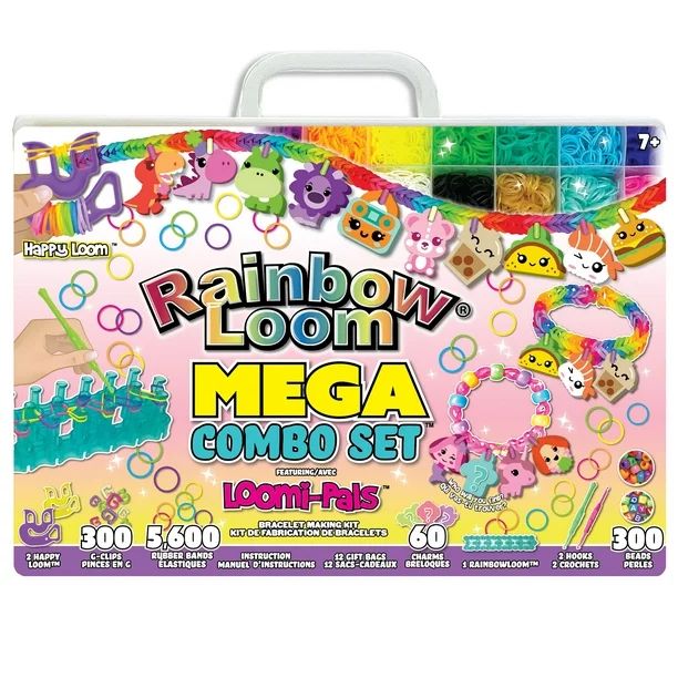 Rainbow Loom- Loomi Pals, MEGA Combo Craft Set Features, 5,600 High Quality, Latex Free Rubber Ba... | Walmart (US)