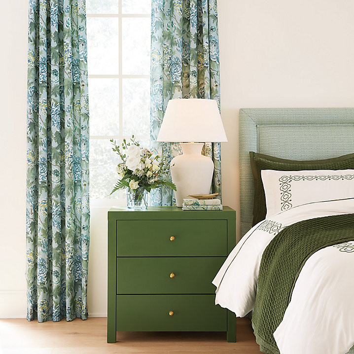 Alora Floral Drapery Panel with Lined Privacy & Sun Protection Features | Ballard Designs, Inc.