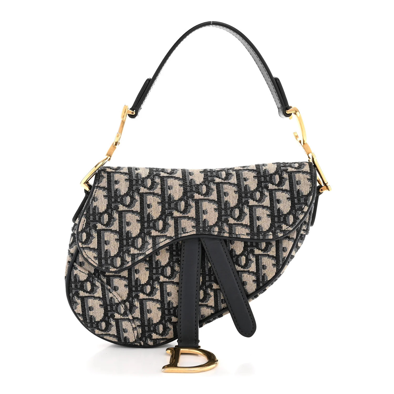 Christian Dior Oblique Mini Saddle Bag Blue | FASHIONPHILE (US)