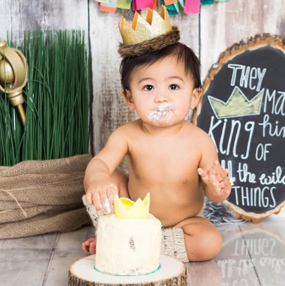 Where the Wild Things Are Glitter Gold and Mustard Medium Crown Headband, Max Crown, Jungle Crown... | Etsy (US)