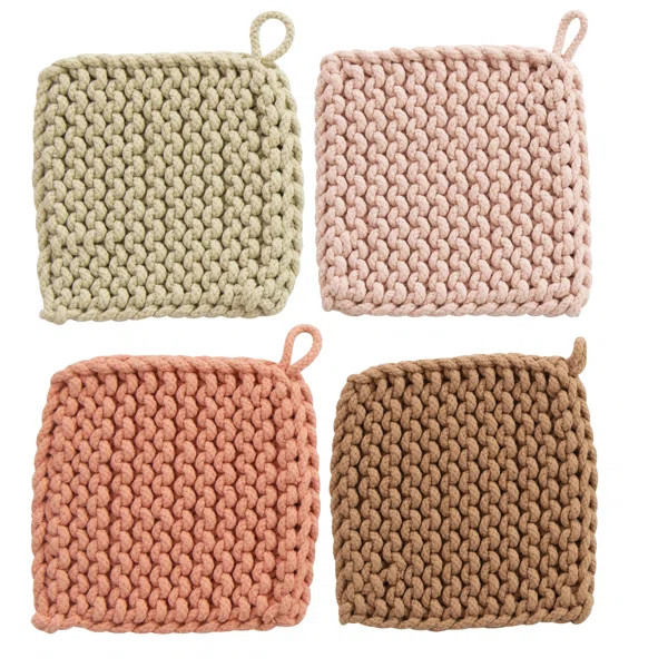 Creative Co-Op Cotton Potholder Set | Wayfair North America