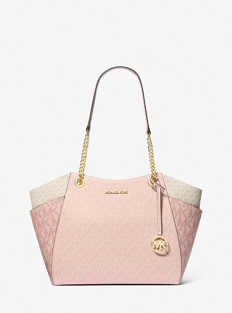 Jet Set Large Color-Block Signature Logo Tote Bag | Michael Kors US