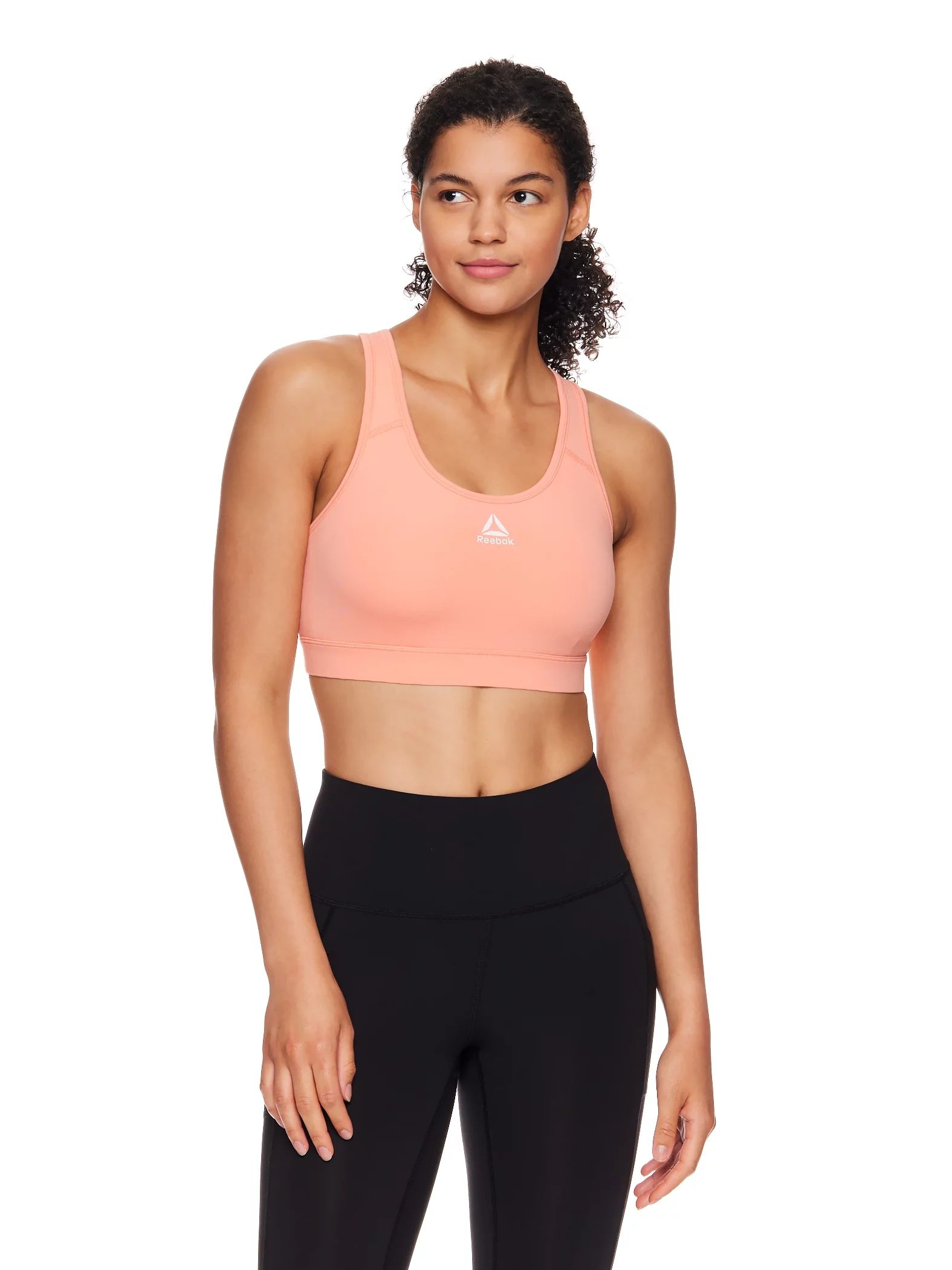 Reebok Women's Stronger Sports Bra with Mesh Panel and Removable Cups - Walmart.com | Walmart (US)
