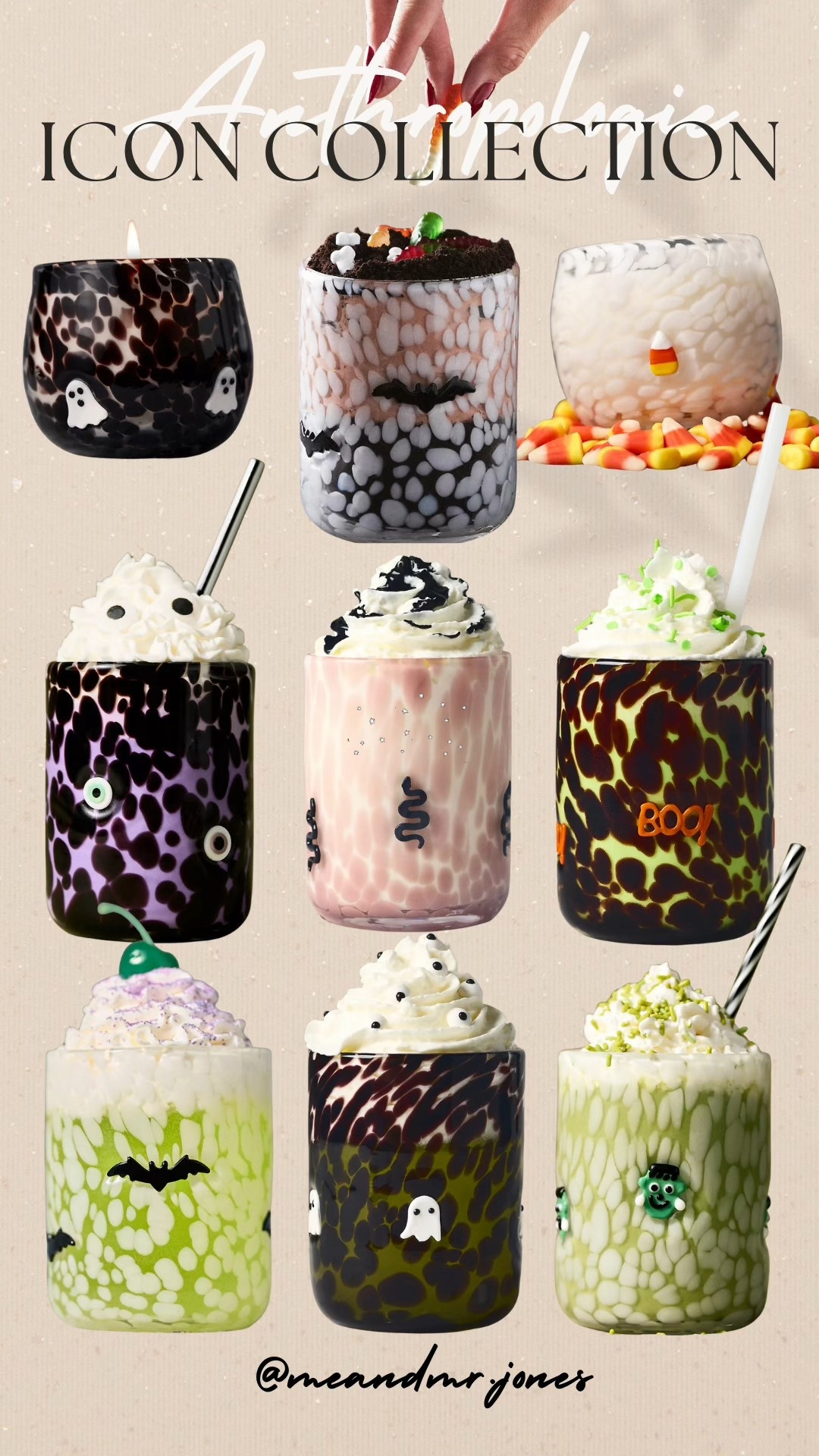Anthropologie Halloween decor! The icon glasses this year are 20/10! #meandmrjones 