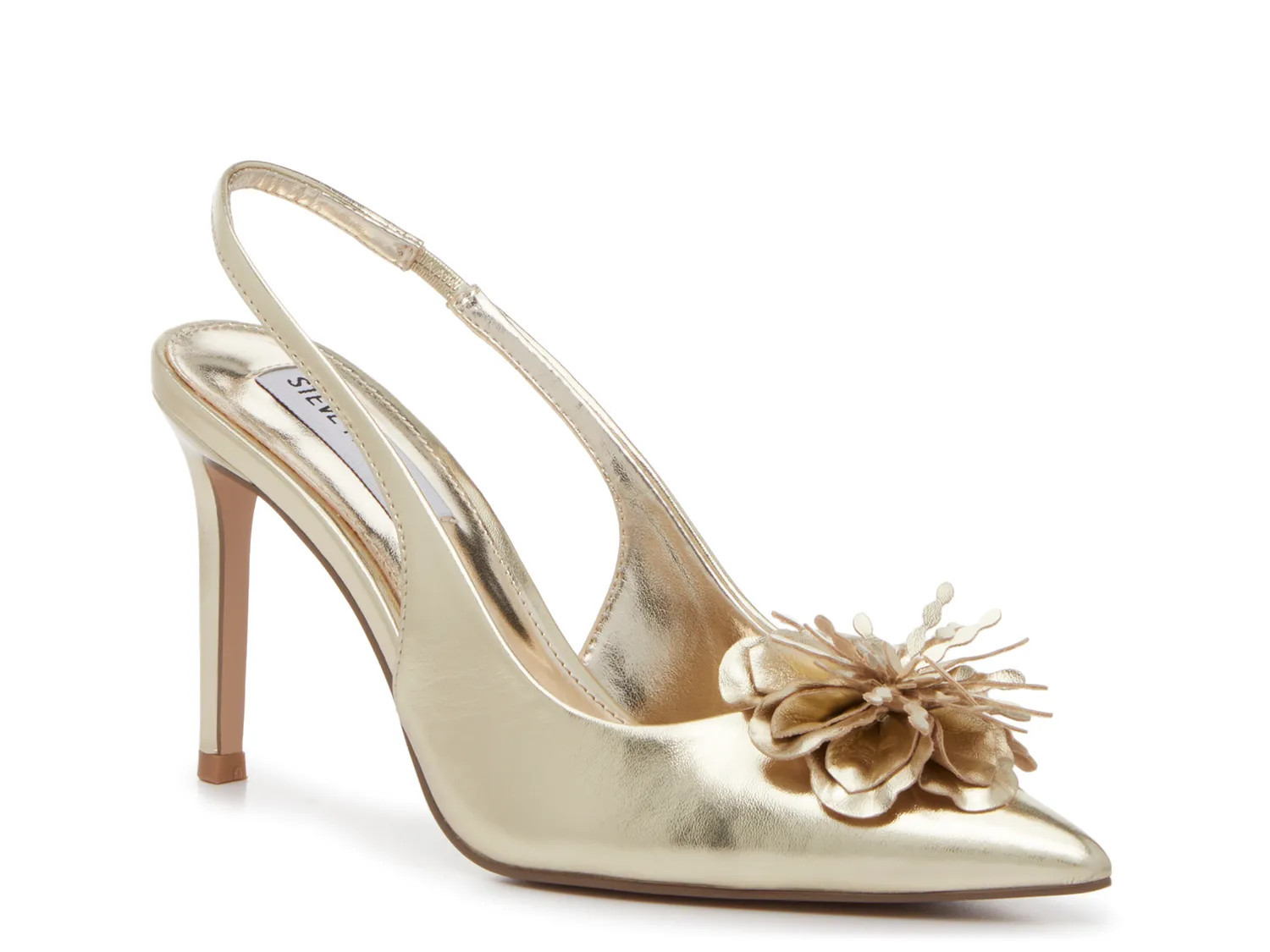 Steve Madden Jordey Pump | Women's | Gold Metallic | Size 6.5 | Pumps | Slingback | Stiletto | DSW