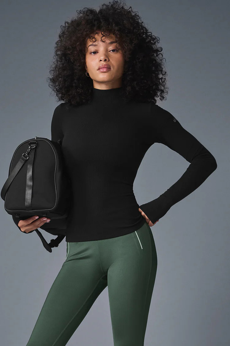 Wellness Rib Mock Neck Long Sleeve | Alo Yoga (US)
