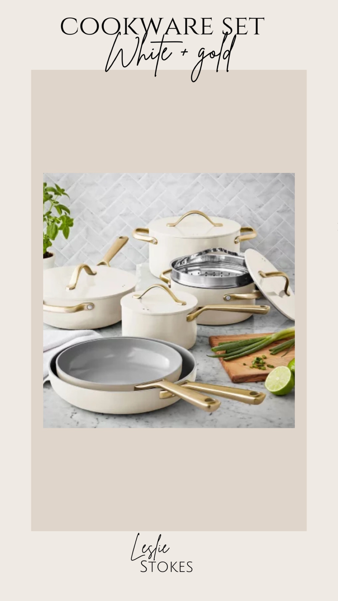 White + gold cookware set 

#LTKfamily #LTKhome #LTKGiftGuide