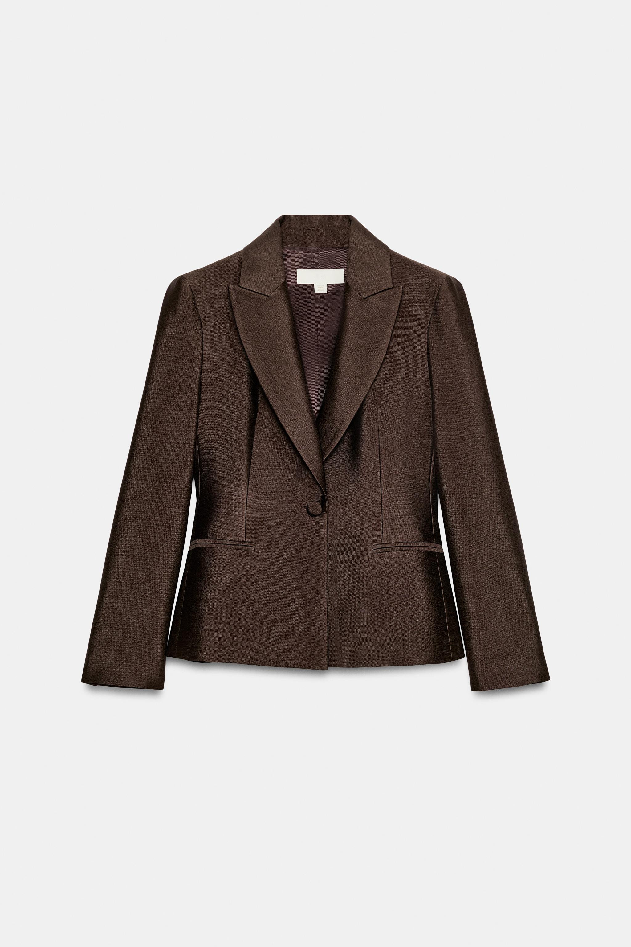 SATIN FITTED BLAZER | Zara US