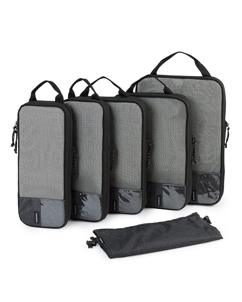 BAGSMART 6 Set Compression Packing Cubes - Lightweight Travel Essentials, Durable Luggage Organiz... | Amazon (US)