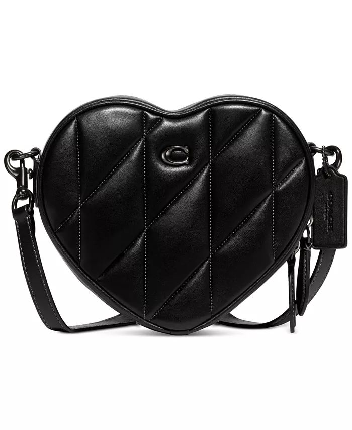 Quilted Leather Heart Crossbody | Macy's