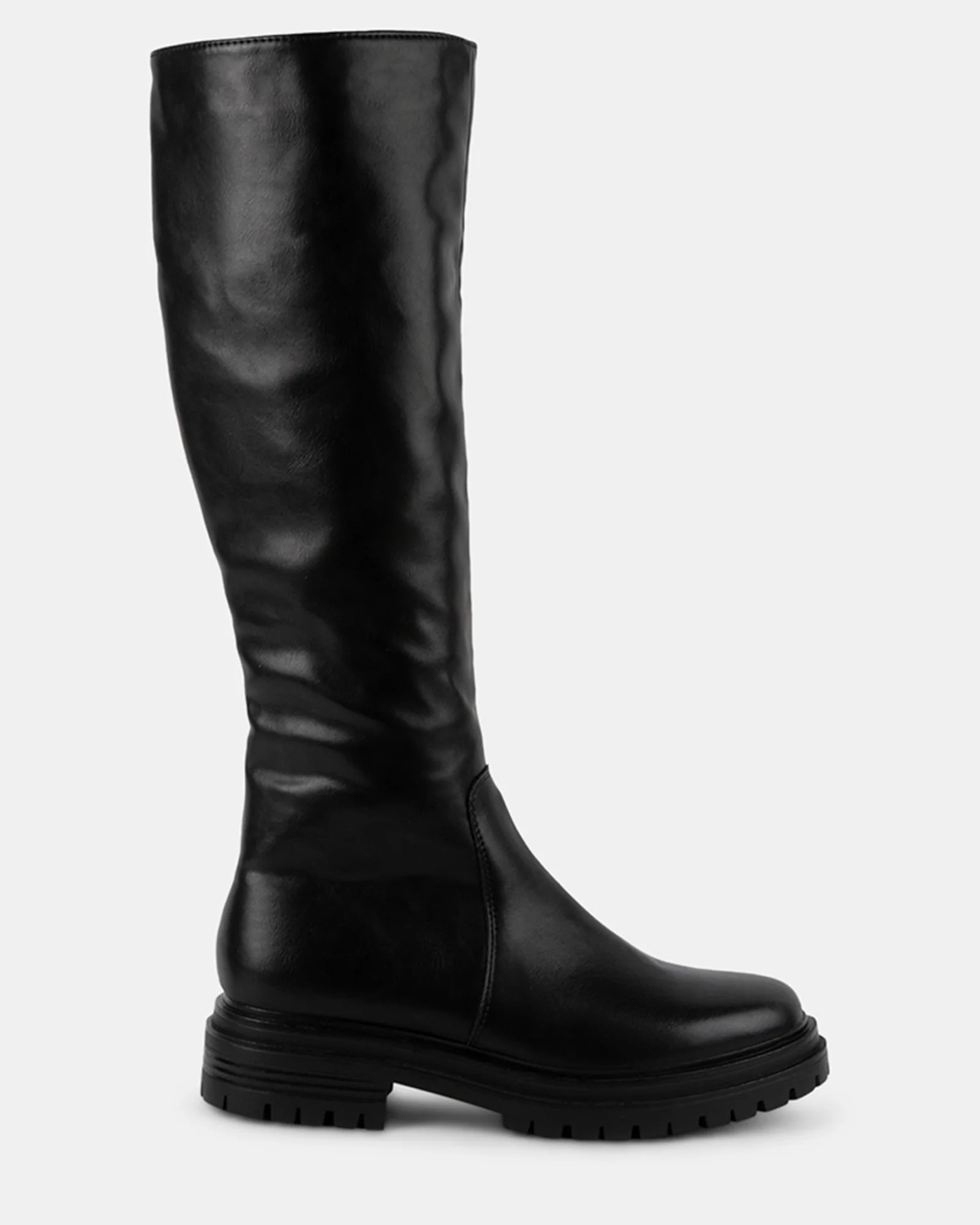 GRAZIE Black Low Knee-High Boots | Women's Designer Boots | Steve Madden (Canada)