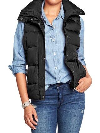 Old Navy Womens Frost Free Quilted Vests Size L Tall - Blackjack | Old Navy US