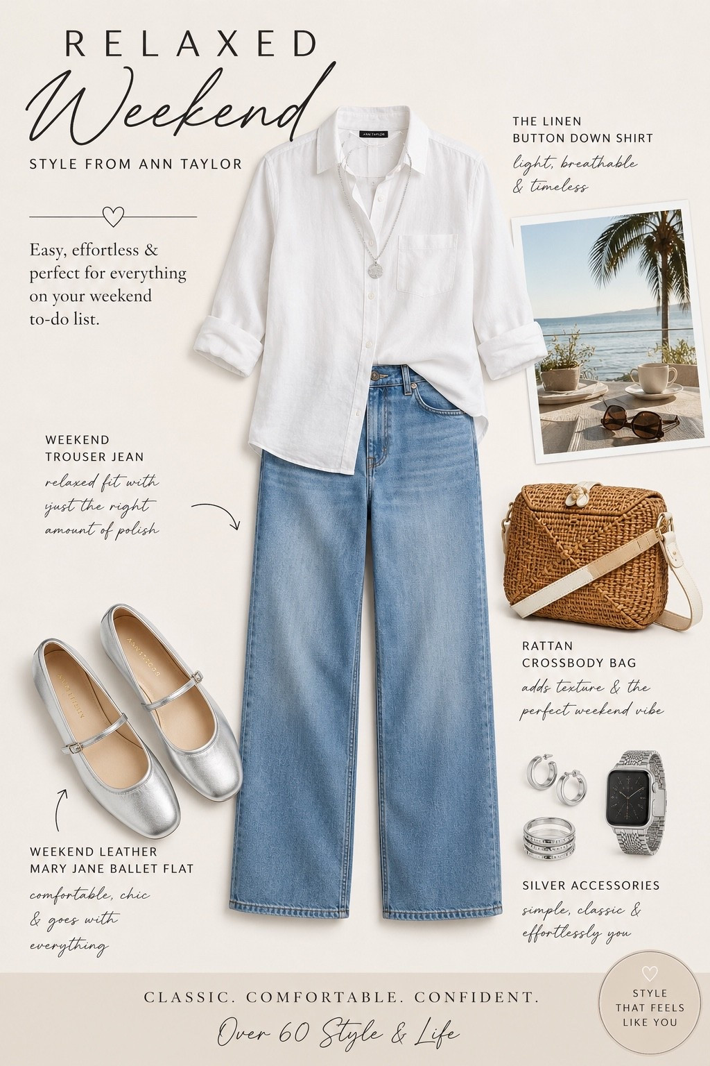 These are the outfits I love most—comfortable, classic, and easy to wear. A great linen shirt, flattering denim, and comfortable flats never go out of style. Shop all my Ann Taylor favorites in my LTK.

#LTKOver40 #LTKBeauty #LTKWorkwear