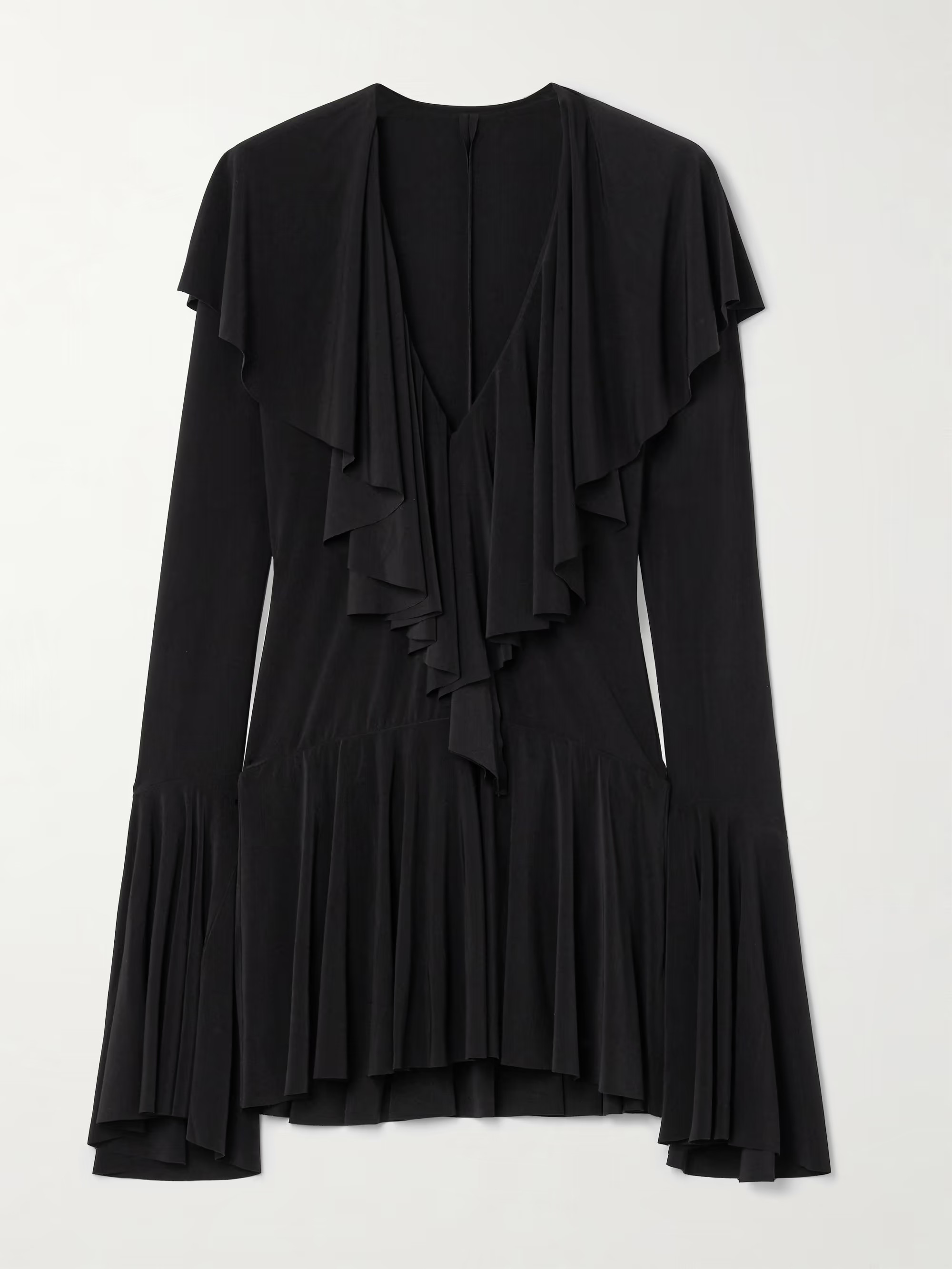 Ruffled jersey mini dress | NET-A-PORTER (UK & EU)
