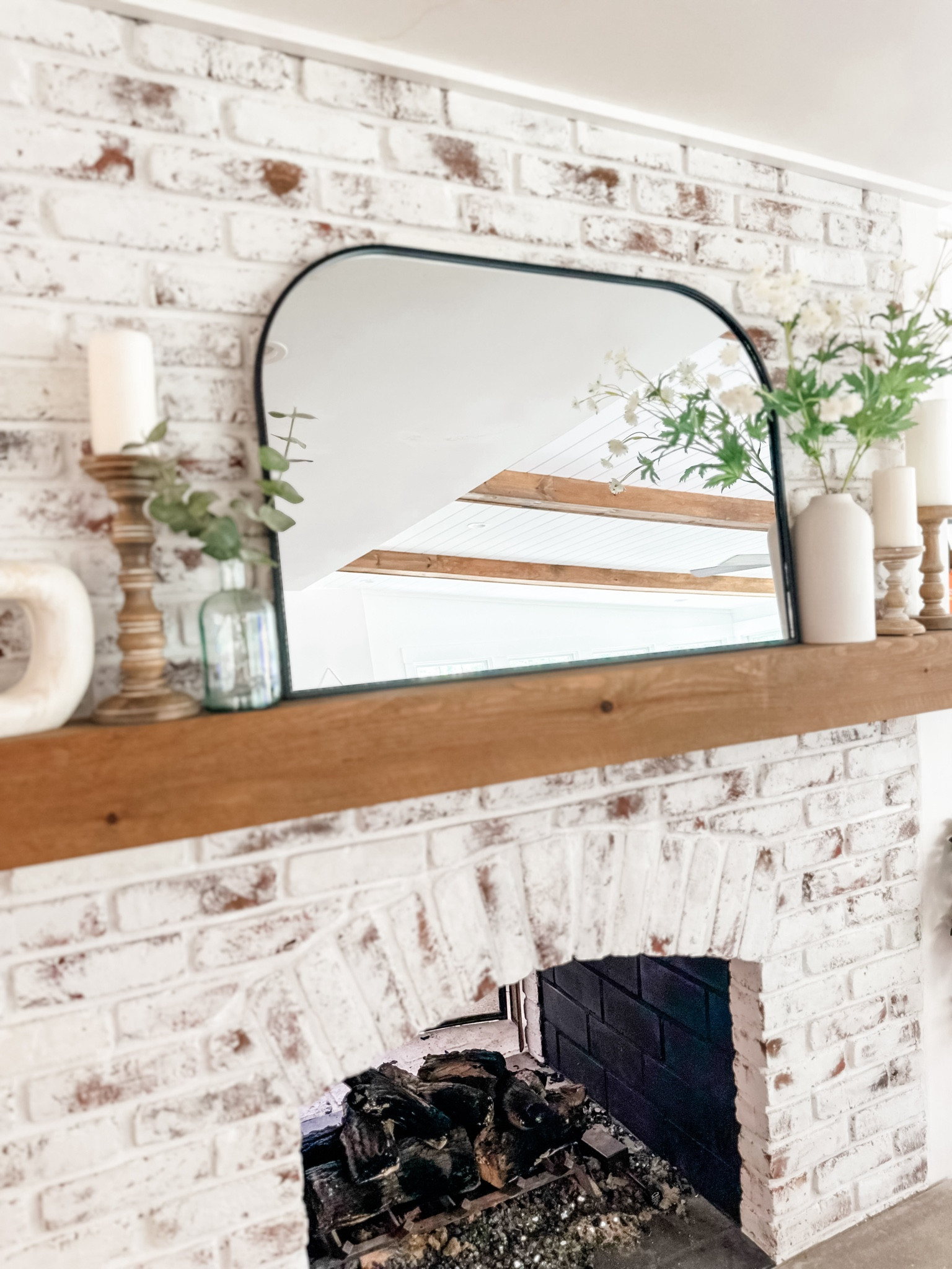 Loving the width of this mirror bc it enlarges the space so much but reflecting the light! 

#LTKSaleAlert #LTKHome #LTKFindsUnder100