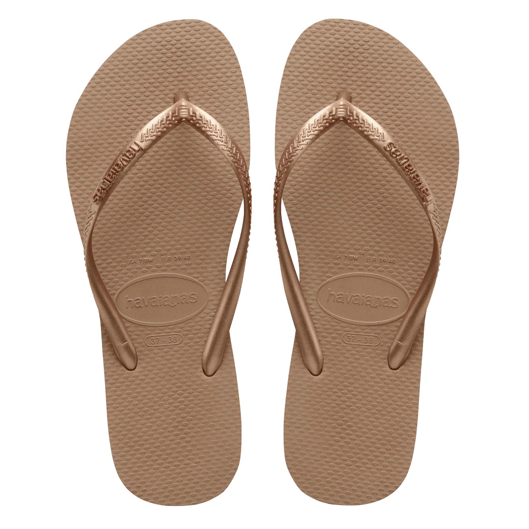 Women's Slim Flip Flops Rose Gold | Havaianas | Havaianas