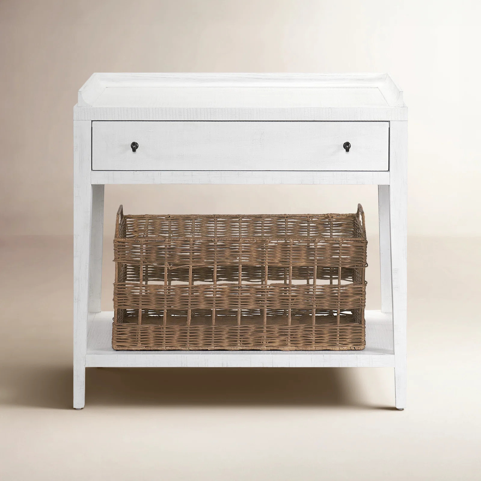 Bilbrook 1 - Drawer Nightstand with Wicker Basket | Wayfair North America