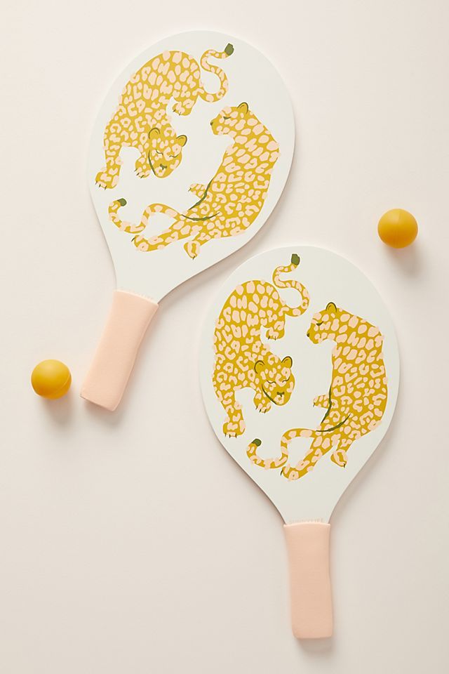 Sunnylife Leopard Table Tennis Game | Anthropologie (US)