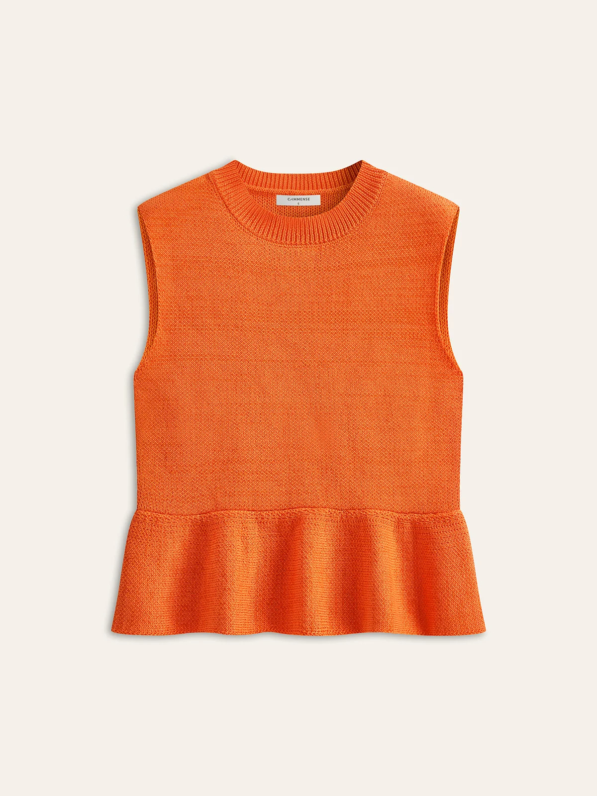 Sleeveless Ruffle Hem Sweater Vest | Commense